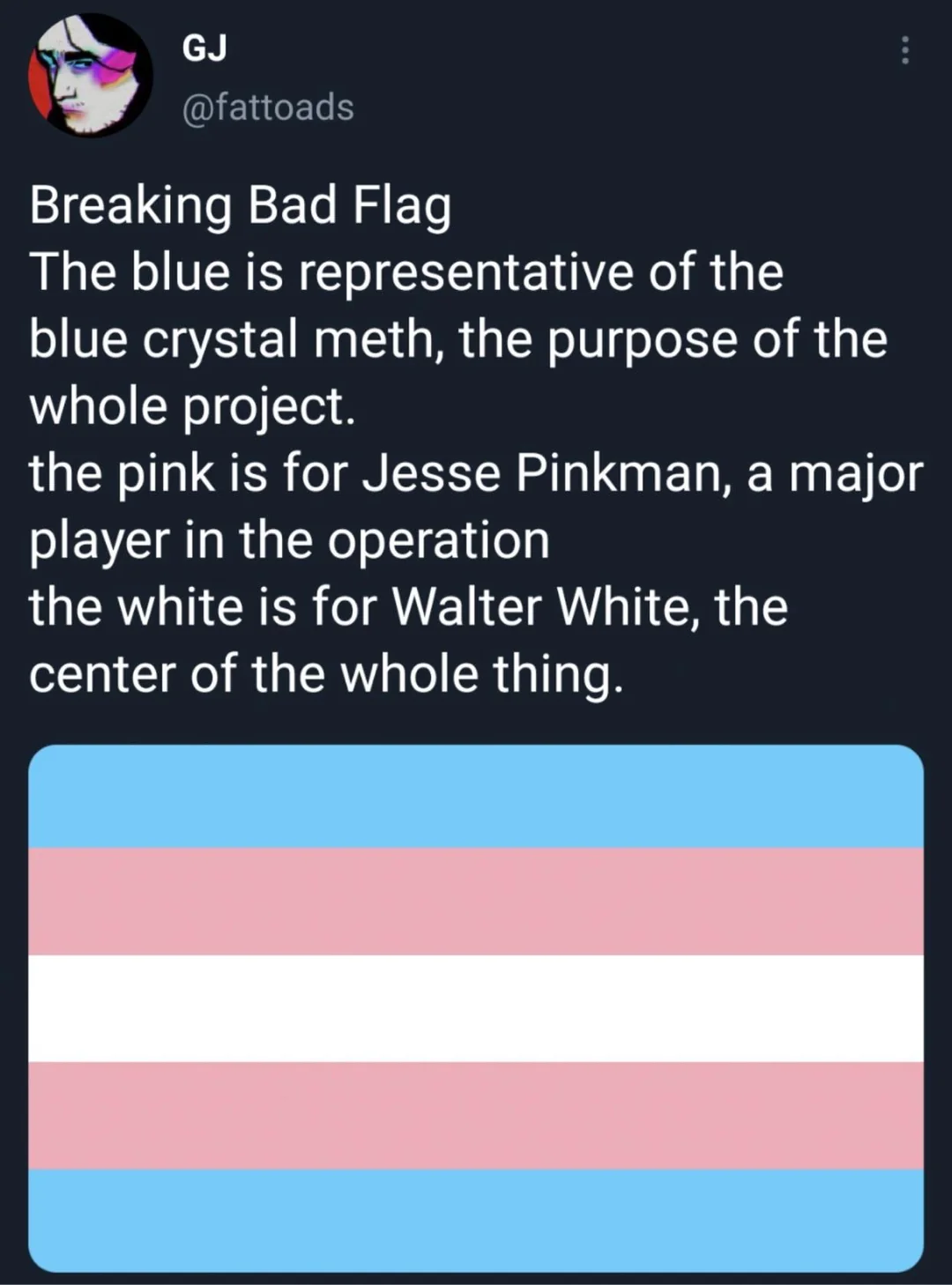 High Quality truth behind the trans flag Blank Meme Template