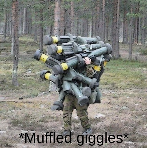 Anti Tank Hank, Destroyer Of Armour | *Muffled giggles* | image tagged in ukraine | made w/ Imgflip meme maker
