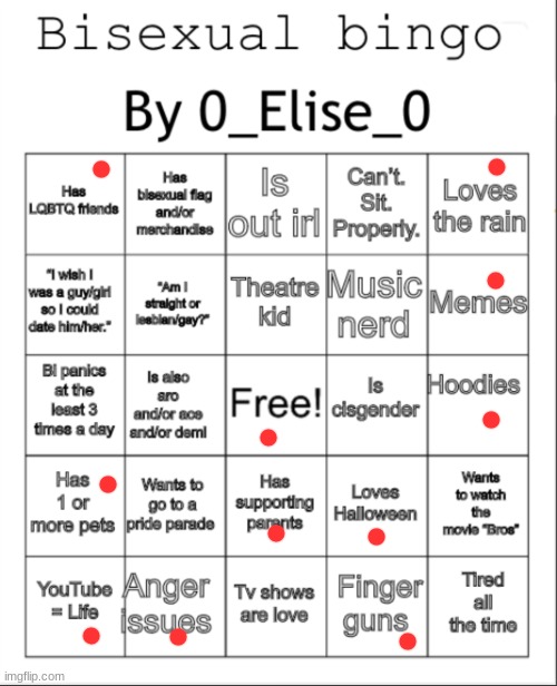 Bisexual bingo | image tagged in bisexual bingo | made w/ Imgflip meme maker