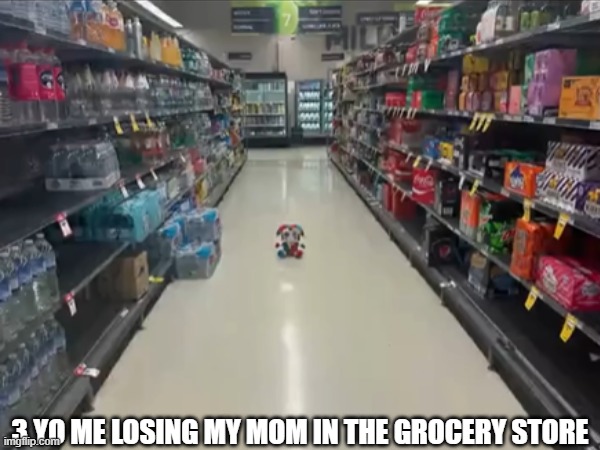 3 YO ME LOSING MY MOM IN THE GROCERY STORE | image tagged in tadc | made w/ Imgflip meme maker