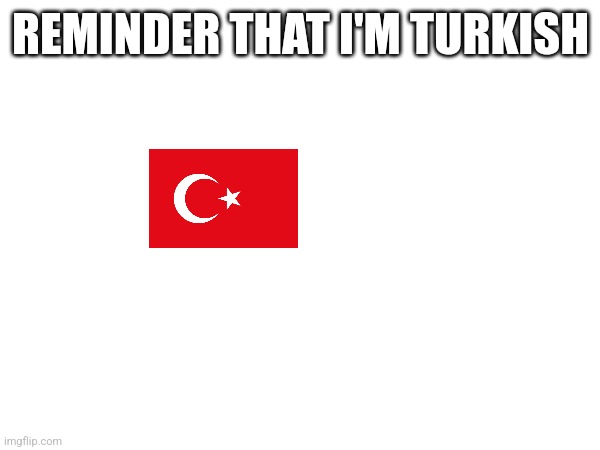 REMINDER THAT I'M TURKISH | made w/ Imgflip meme maker