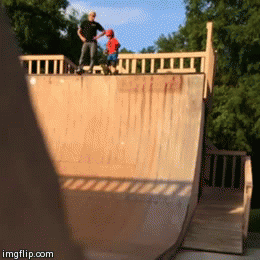 geez kid just go down the ramp already - Imgflip
