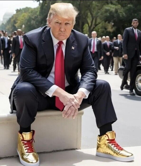 High Quality Trump Sneakers Blank Meme Template