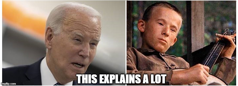 Separated at birth?? | THIS EXPLAINS A LOT | image tagged in joe biden | made w/ Imgflip meme maker