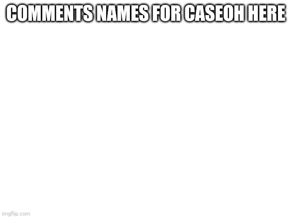 COMMENTS NAMES FOR CASEOH HERE | made w/ Imgflip meme maker