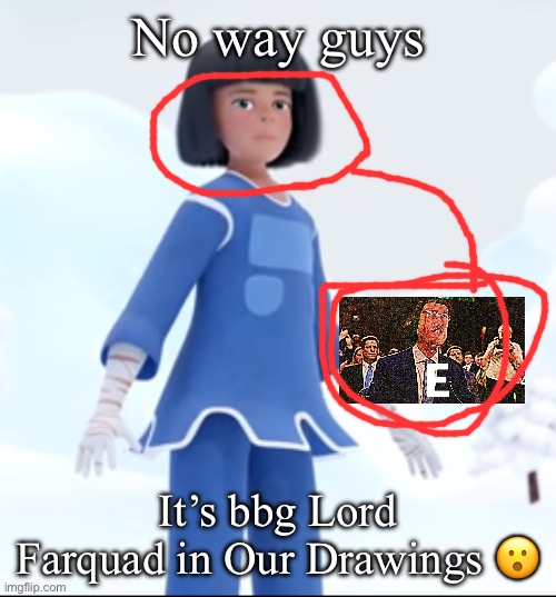 No way guys; It’s bbg Lord Farquad in Our Drawings 😮 | made w/ Imgflip meme maker