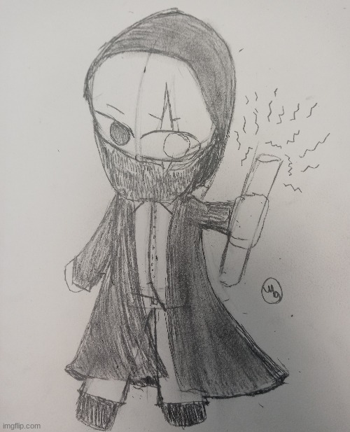 Sketched my American History prefessor as a wizard because yes- | image tagged in i still exsist,unfortunately,anyway | made w/ Imgflip meme maker