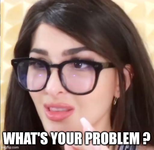 SSSniperwolf Thats Illegal | WHAT'S YOUR PROBLEM ? | image tagged in sssniperwolf thats illegal | made w/ Imgflip meme maker