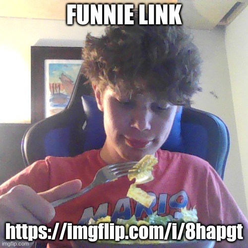 https://imgflip.com/i/8hapgt | FUNNIE LINK; https://imgflip.com/i/8hapgt | image tagged in riplor eats that zalad | made w/ Imgflip meme maker