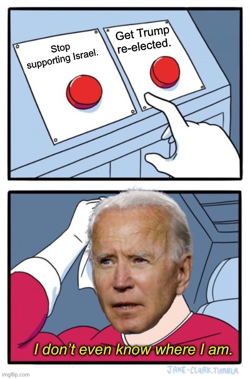 The people of Michigan have made their displeasure clear. | image tagged in joe biden,election 2024,israel,palestine,genocide,two buttons | made w/ Imgflip meme maker
