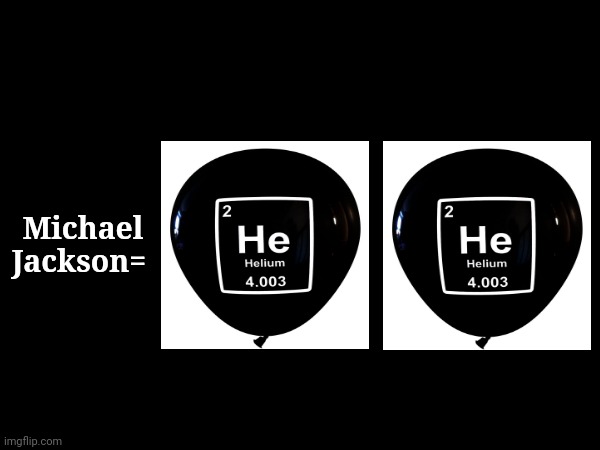 Twice the Helium | Michael Jackson= | image tagged in blank transparent background,michael jackson,he he,helium,science,memes | made w/ Imgflip meme maker