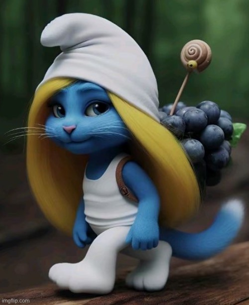 smurfette cat | image tagged in smurfette cat | made w/ Imgflip meme maker