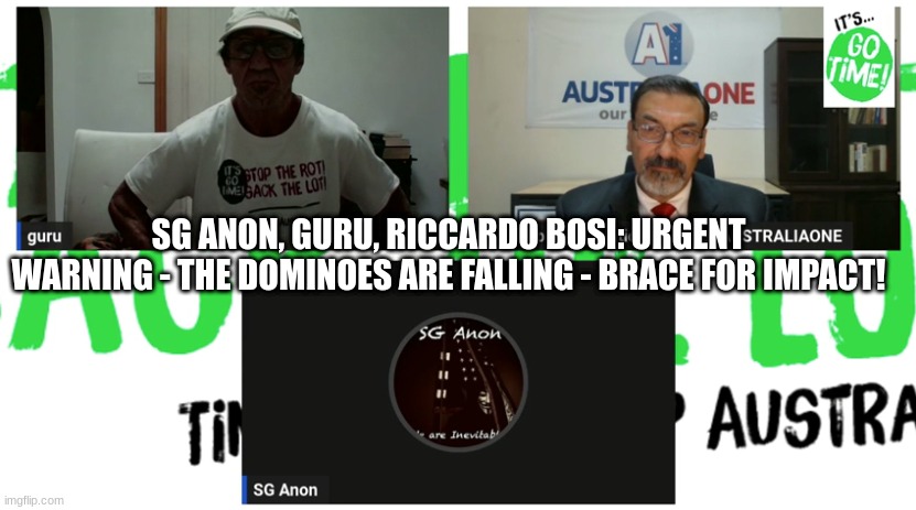 SG Anon, Guru, Riccardo Bosi: Urgent Warning – The Dominoes Are Falling – Brace For Impact! (Video)
