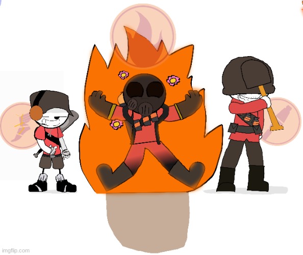 Drew my 3 favorite mercs :D | image tagged in tf2 | made w/ Imgflip meme maker