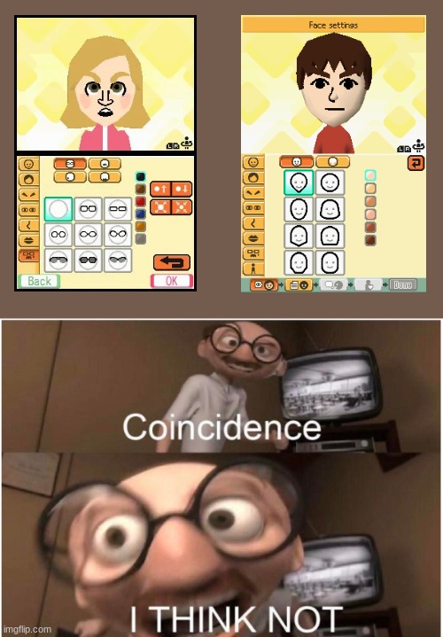 Personal Trainer: Walking VS Tomodachi Collection Mii Maker | image tagged in coincidence i think not | made w/ Imgflip meme maker
