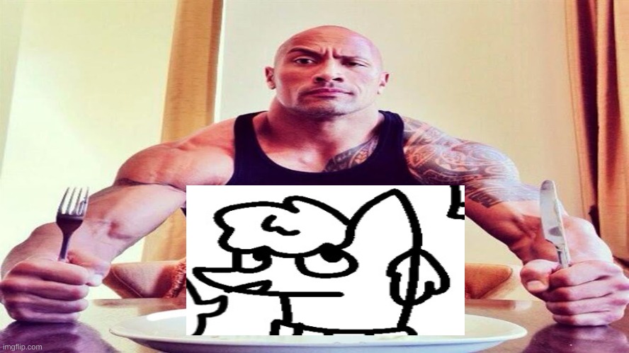 Dwayne the rock eating | image tagged in dwayne the rock eating | made w/ Imgflip meme maker