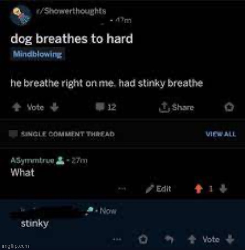 image tagged in stinky breathe | made w/ Imgflip meme maker