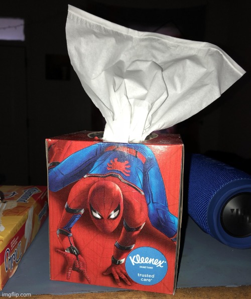 Spiderman Tissue | image tagged in spiderman tissue | made w/ Imgflip meme maker