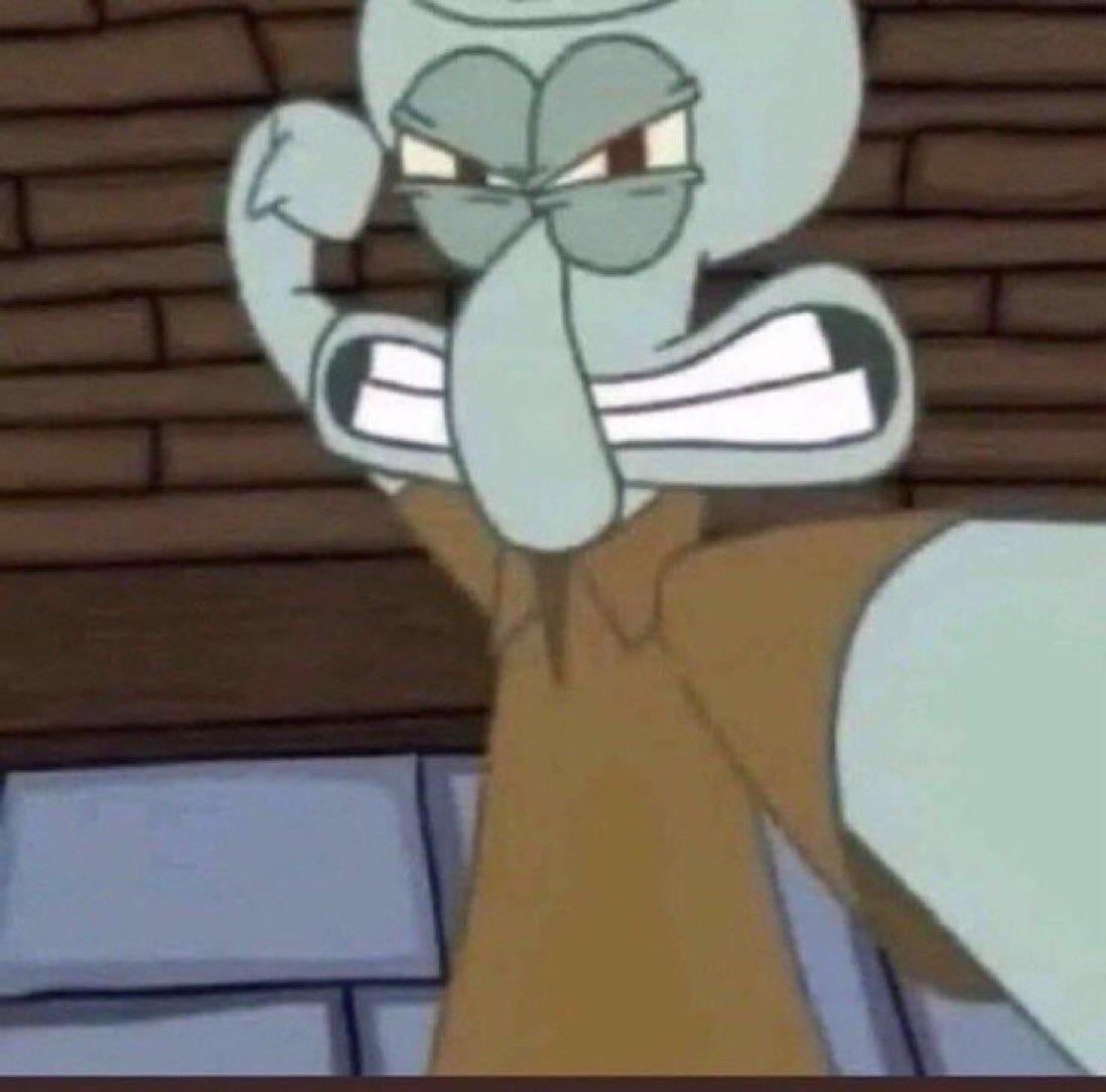 High Quality Squidward beating up Blank Meme Template