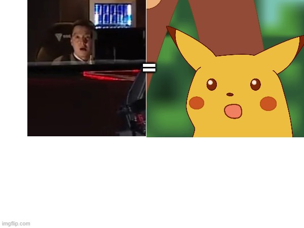 When Kkoma becomes surprised pikachu | = | image tagged in kkoma,surprised pikachu | made w/ Imgflip meme maker