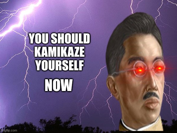 7 11 ryhms with 9 11 | YOU SHOULD KAMIKAZE YOURSELF; NOW | image tagged in hiroshima | made w/ Imgflip meme maker