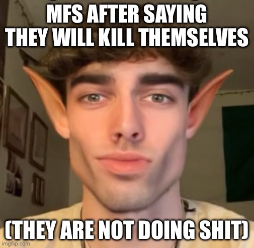 I graduated mogwarts | MFS AFTER SAYING THEY WILL KILL THEMSELVES; (THEY ARE NOT DOING SHIT) | image tagged in i graduated mogwarts | made w/ Imgflip meme maker