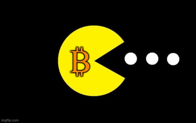 Bitcoin | ₿ | image tagged in bitcoin,pacman | made w/ Imgflip meme maker