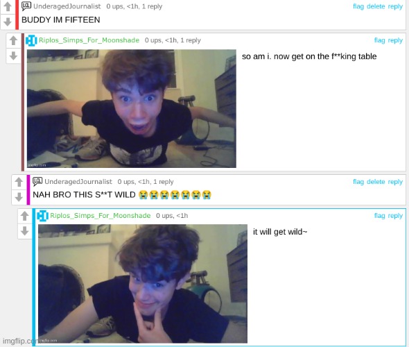 riplor being riplor pt.4, i think he's tryna f**k me tbh | made w/ Imgflip meme maker