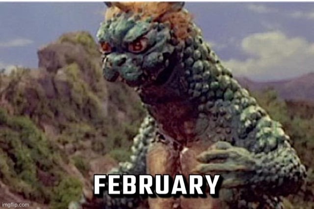 February | image tagged in gabara,february | made w/ Imgflip meme maker