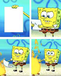 High Quality spongebob paper Blank Meme Template