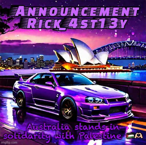 Australia has sent troops to Red Sea to support Palestine | Australia stands in solidarity with Palestine 🇵🇸🫶🏻 | image tagged in rick_4st13y announcement template | made w/ Imgflip meme maker