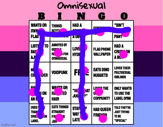 Triple bingo??? | image tagged in omnisexual bingo | made w/ Imgflip meme maker