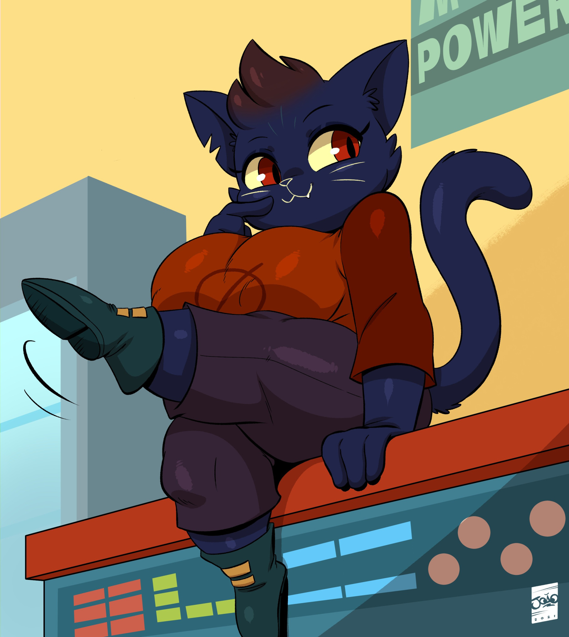 mae (night in the woods) Blank Meme Template