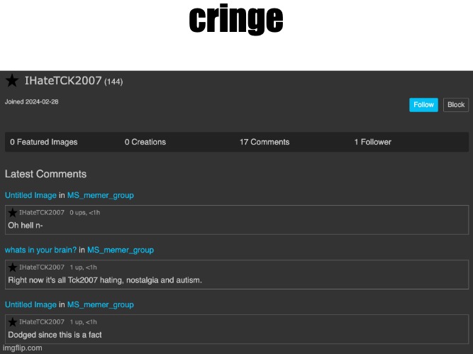 cringe | made w/ Imgflip meme maker