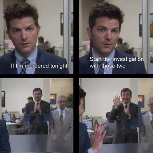 Ben Wyatt If I’m murdered Blank Meme Template