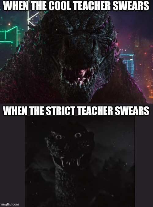 shit boutta go down when the strict teacher starts cussing | made w/ Imgflip meme maker