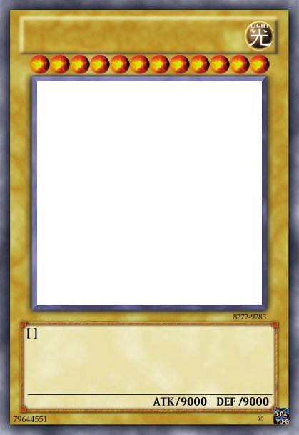 High Quality Yu-Gi-Oh! carta Blank Meme Template