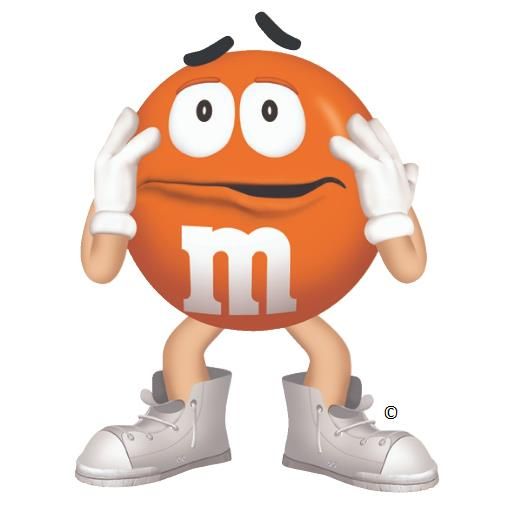 Orange M&M worried Blank Meme Template