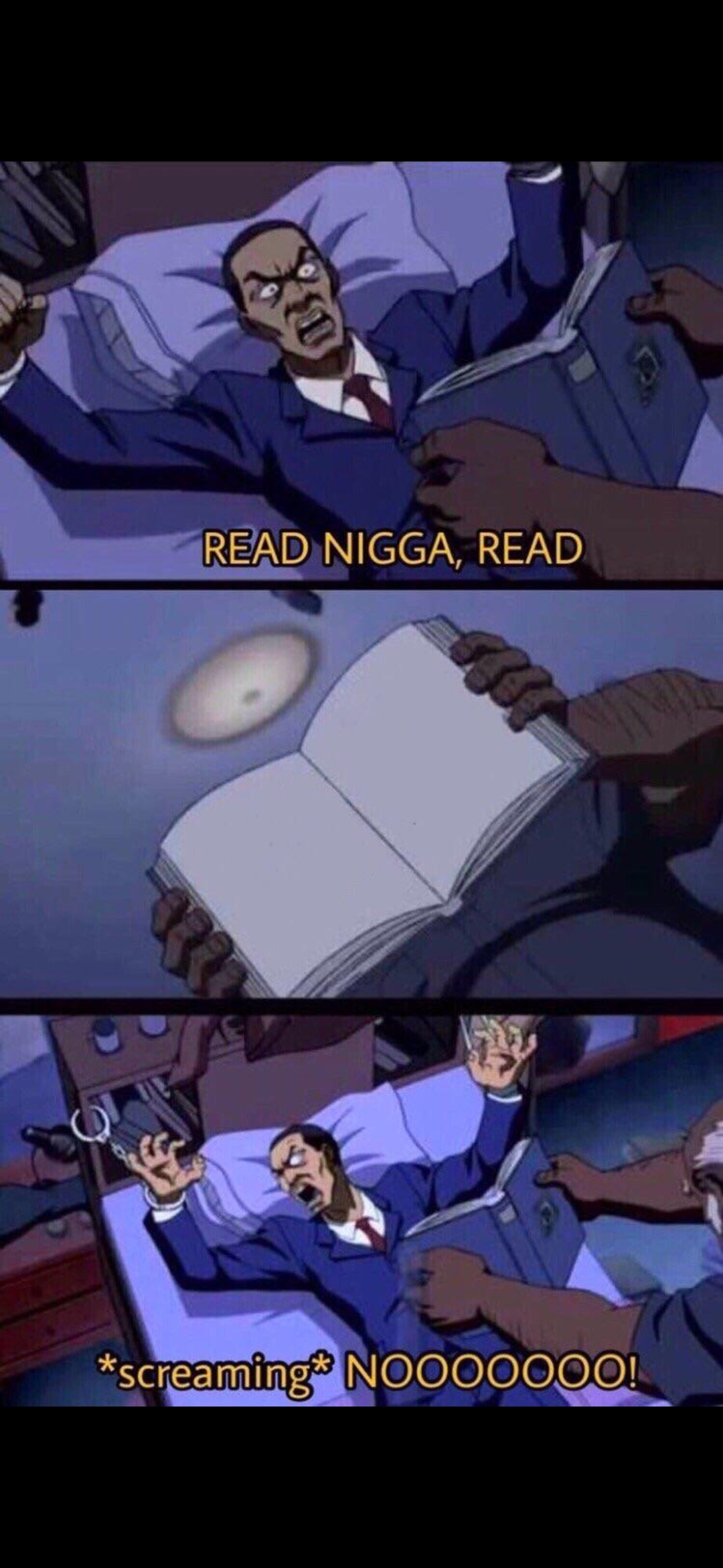 High Quality READ NIGGA READ Blank Meme Template