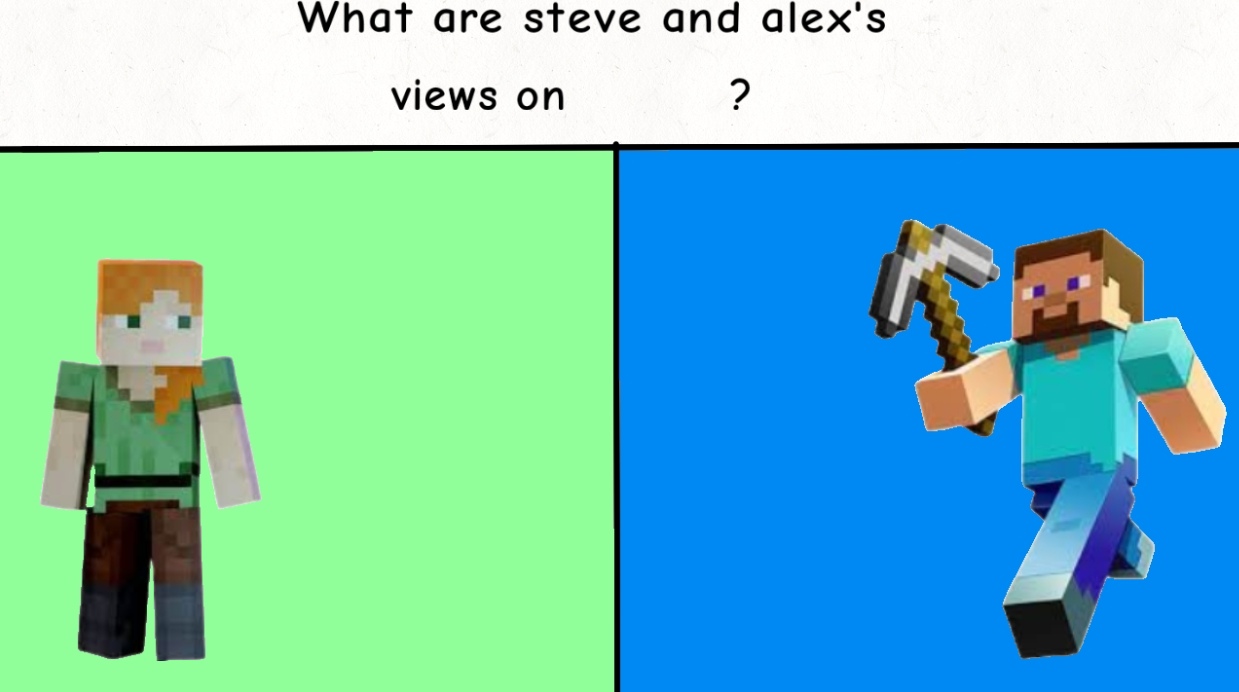 High Quality Steve And Alex's Views Blank Meme Template