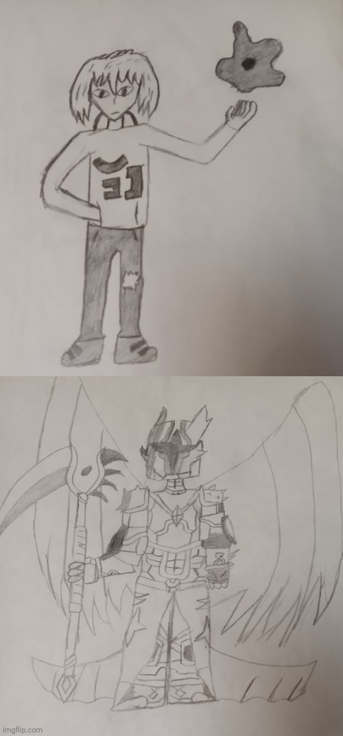 Day 5 of drawing random Bossfights characters (I did both cuz I was bored) | image tagged in a | made w/ Imgflip meme maker