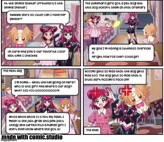 Yes precure 5 the sequel series (made by me): episode 2 (FIXED!) | made with comic.studio | image tagged in precure,yes precure 5,wonderful precure,comic studio | made w/ Imgflip meme maker