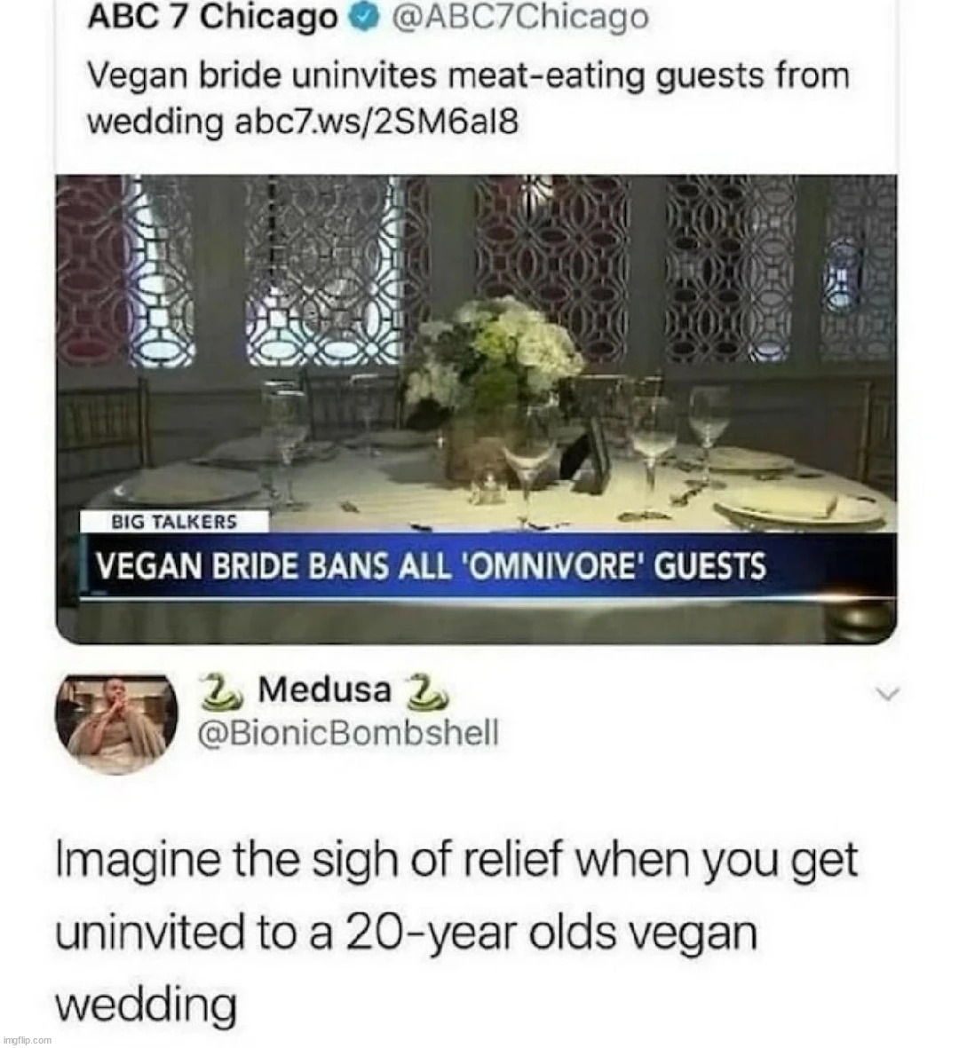Science says we need to eat meat. Religion says we need to eat meat. Common sense says we need to eat meat. SO WHY DON'T YOU DO  | made w/ Imgflip meme maker