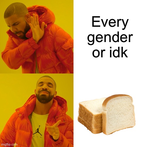 Drake Hotline Bling Meme | Every gender or idk | image tagged in memes,drake hotline bling | made w/ Imgflip meme maker
