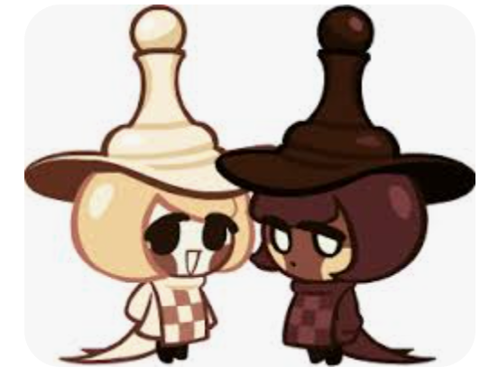 High Quality Kotsumet Night Funkin' Chess Choco Cookie (Ghost Twins) Blank Meme Template