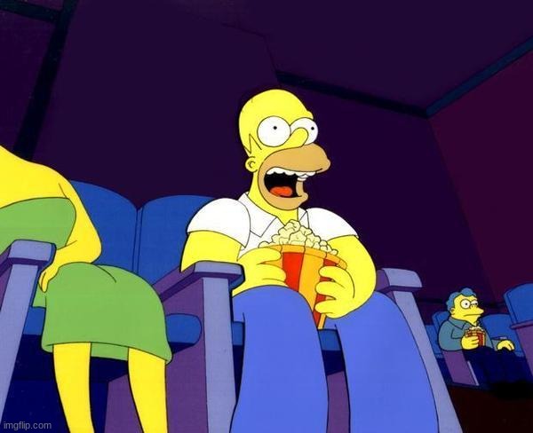 Homer Simpson Popcorn | image tagged in homer simpson popcorn | made w/ Imgflip meme maker