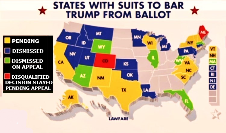 High Quality US map of states suing to remove Trump Blank Meme Template