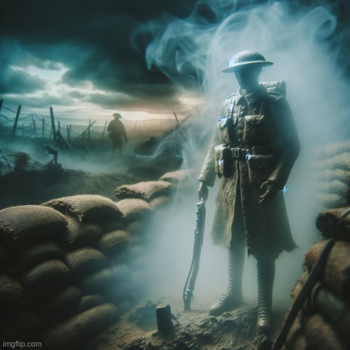 The_Ghost_of_a_Trench_Soldier (ai) | image tagged in the_ghost_of_a_trench_soldier ai | made w/ Imgflip meme maker