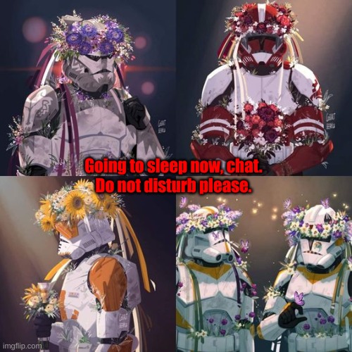Going to sleep now, chat.
Do not disturb please. | made w/ Imgflip meme maker