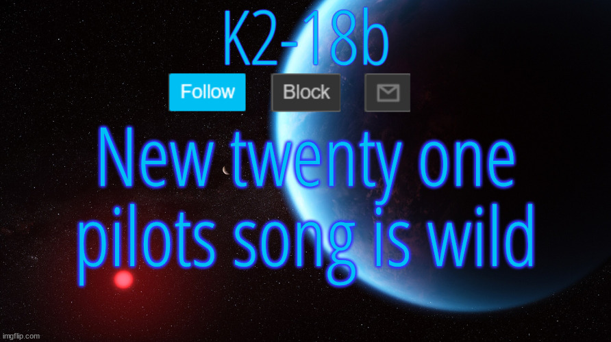 Silver Announcement Template 5.0 | New twenty one pilots song is wild | image tagged in silver announcement template 5 0 | made w/ Imgflip meme maker